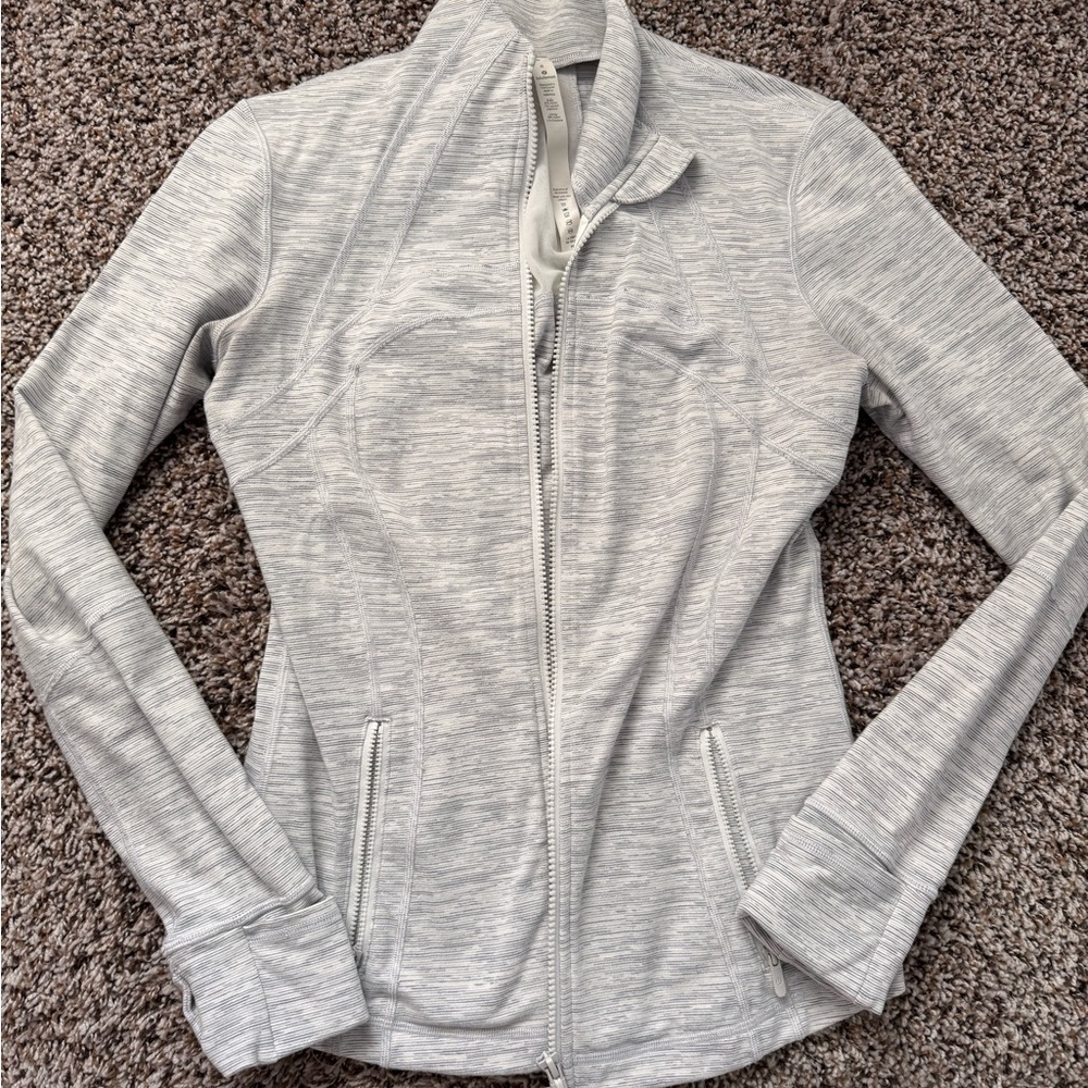 Lululemon Athletica White / grey heather  Define Zip-Up Jacket